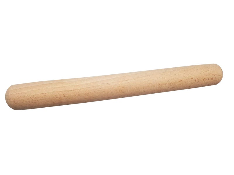 SmellS Wooden Rolling Pin, French Dumpling Rolling Pin for Baking Pizza Dough Roller 30 x 3.5cm - Image 1